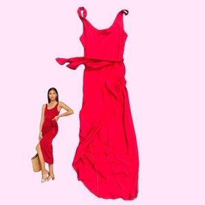 Reformation Red Wrap Dress